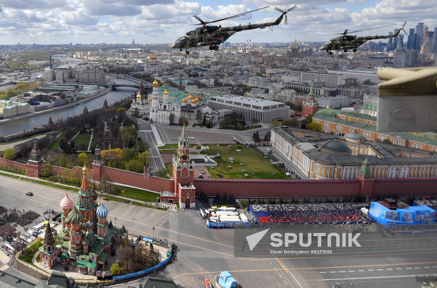 Russia Victory Day Parade Aerial Rehearsal