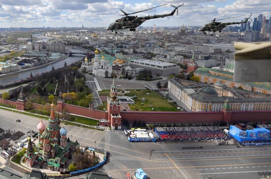 Russia Victory Day Parade Aerial Rehearsal