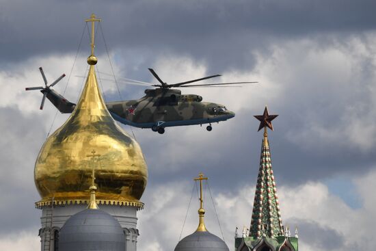 Russia Victory Day Parade Aerial Rehearsal