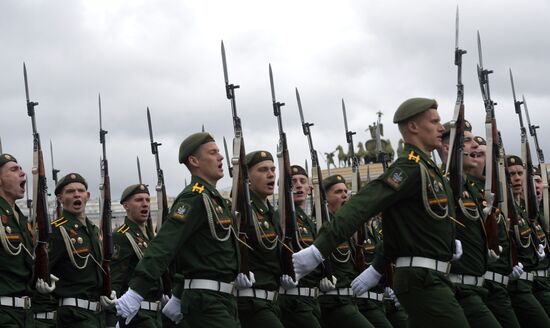 Russia St Petersburg Victory Day Parade Rehearsal