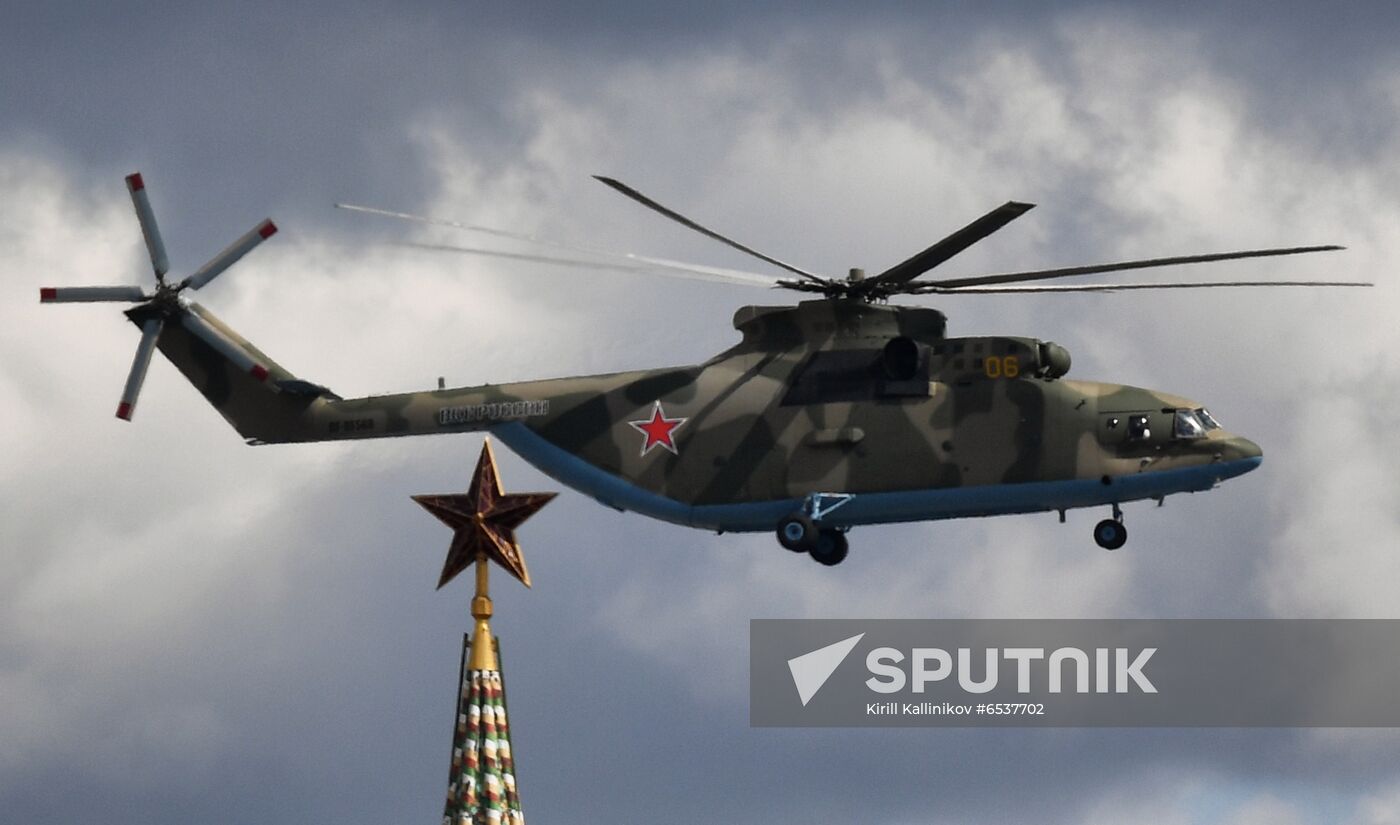 Russia Victory Day Parade Aerial Rehearsal