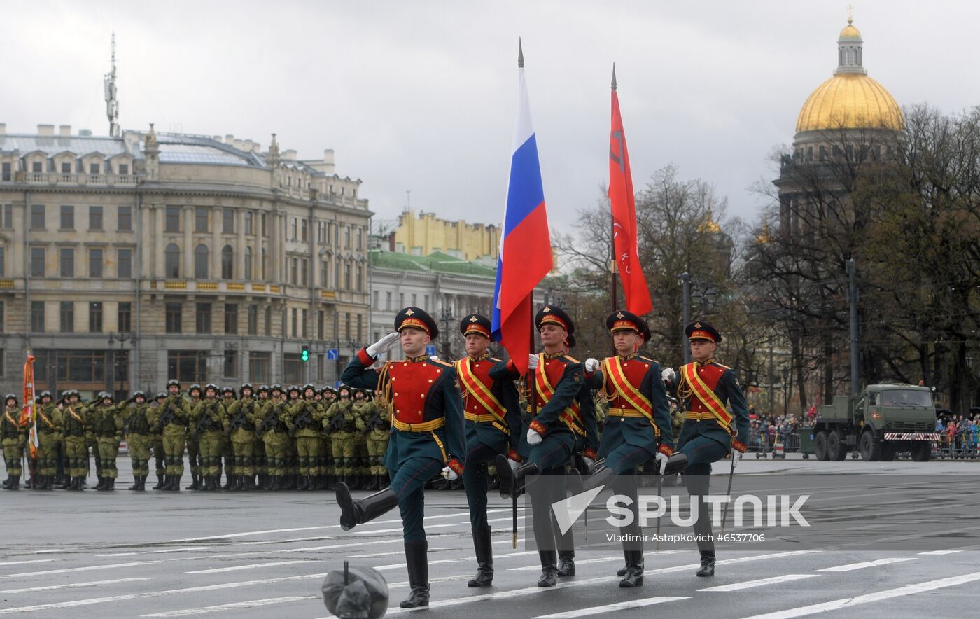 Russia St Petersburg Victory Day Parade Rehearsal