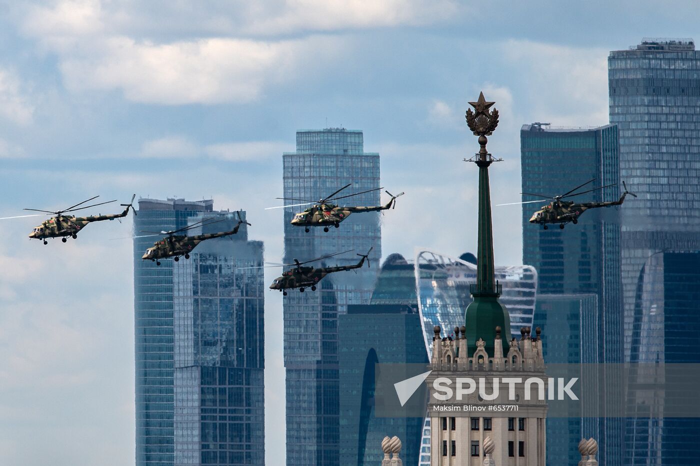 Russia Victory Day Parade Aerial Rehearsal