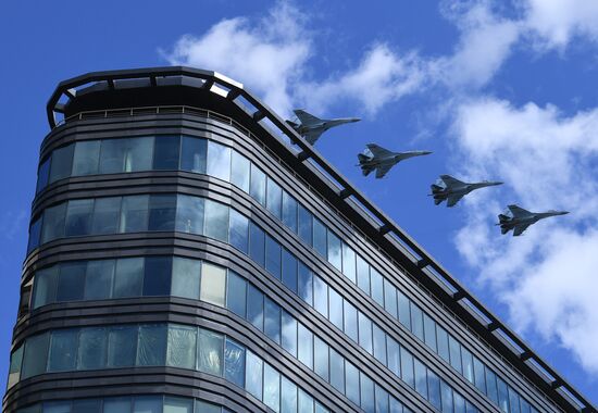 Russia Victory Day Parade Aerial Rehearsal