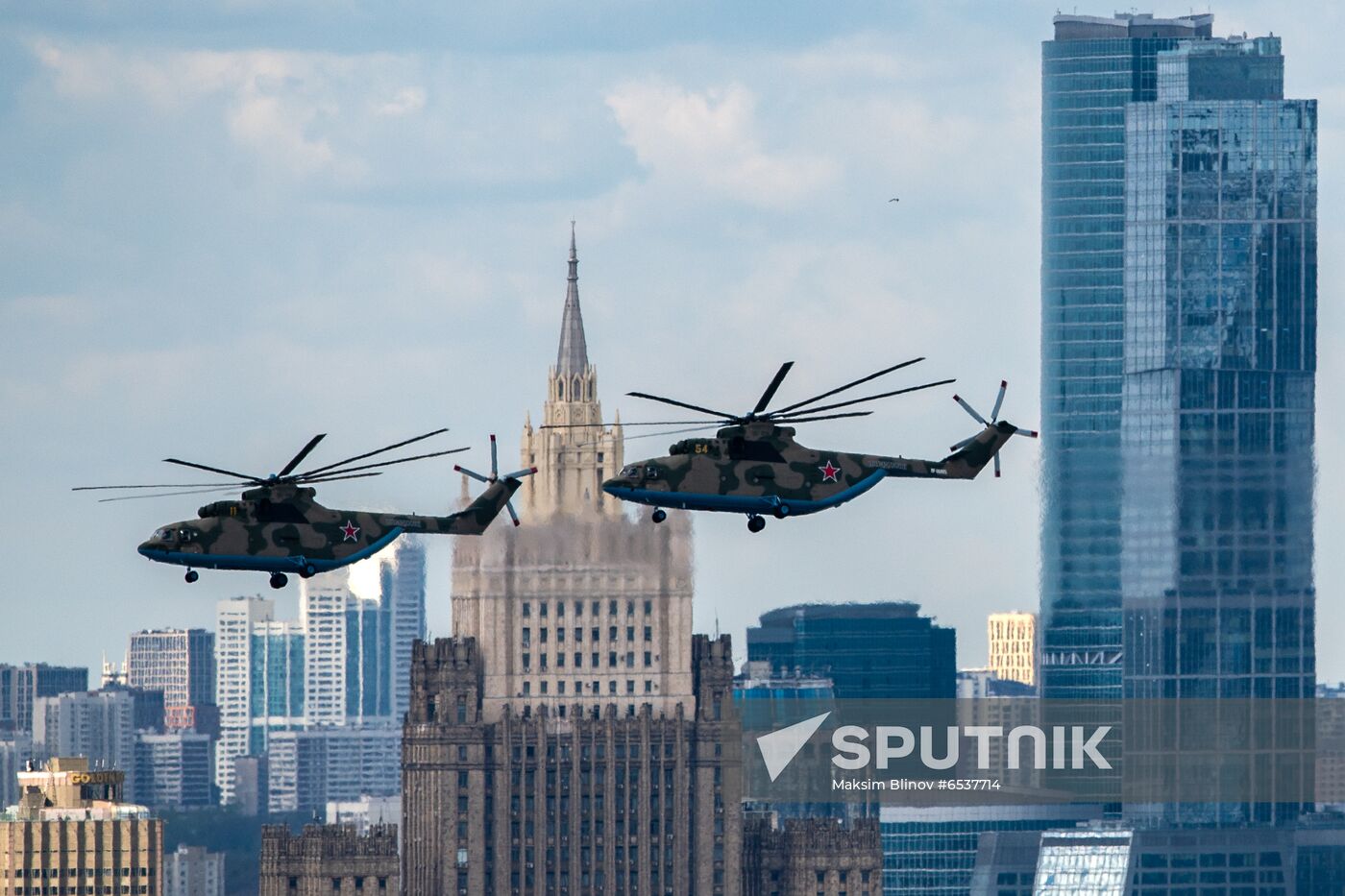 Russia Victory Day Parade Aerial Rehearsal