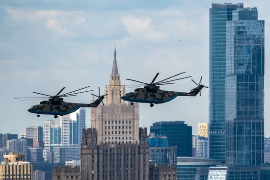 Russia Victory Day Parade Aerial Rehearsal