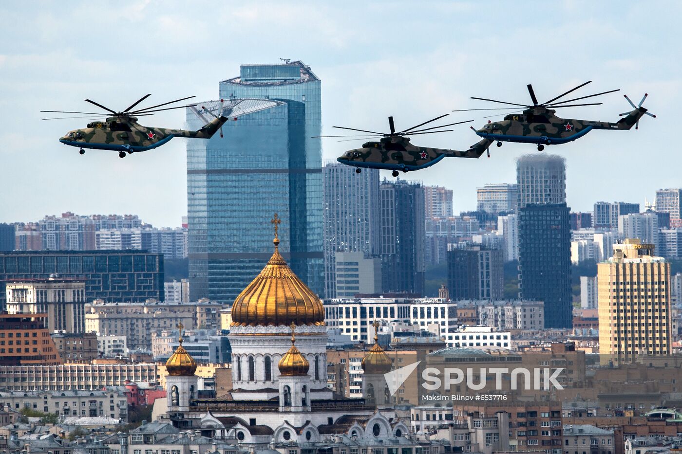 Russia Victory Day Parade Aerial Rehearsal