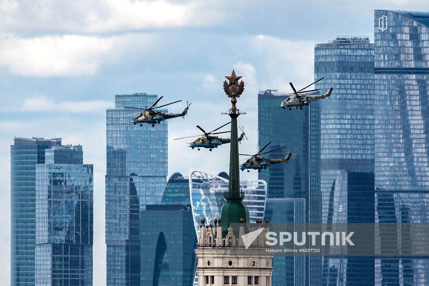 Russia Victory Day Parade Aerial Rehearsal
