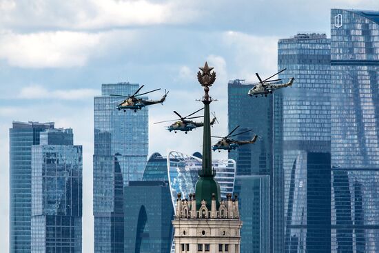 Russia Victory Day Parade Aerial Rehearsal