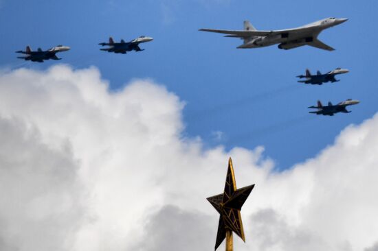 Russia Victory Day Parade Aerial Rehearsal