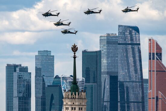 Russia Victory Day Parade Aerial Rehearsal