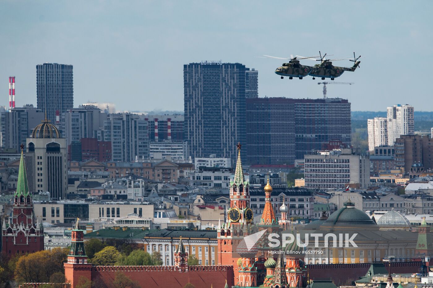 Russia Victory Day Parade Aerial Rehearsal