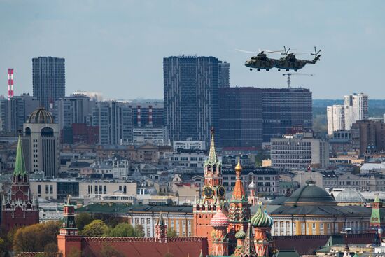 Russia Victory Day Parade Aerial Rehearsal