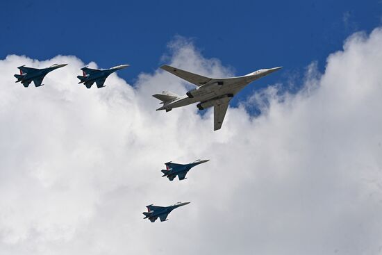 Russia Victory Day Parade Aerial Rehearsal