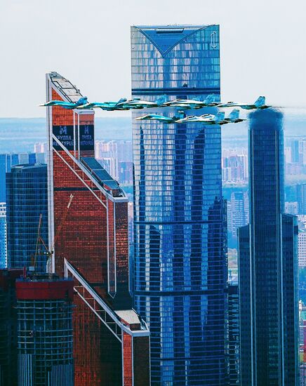 Russia Victory Day Parade Aerial Rehearsal