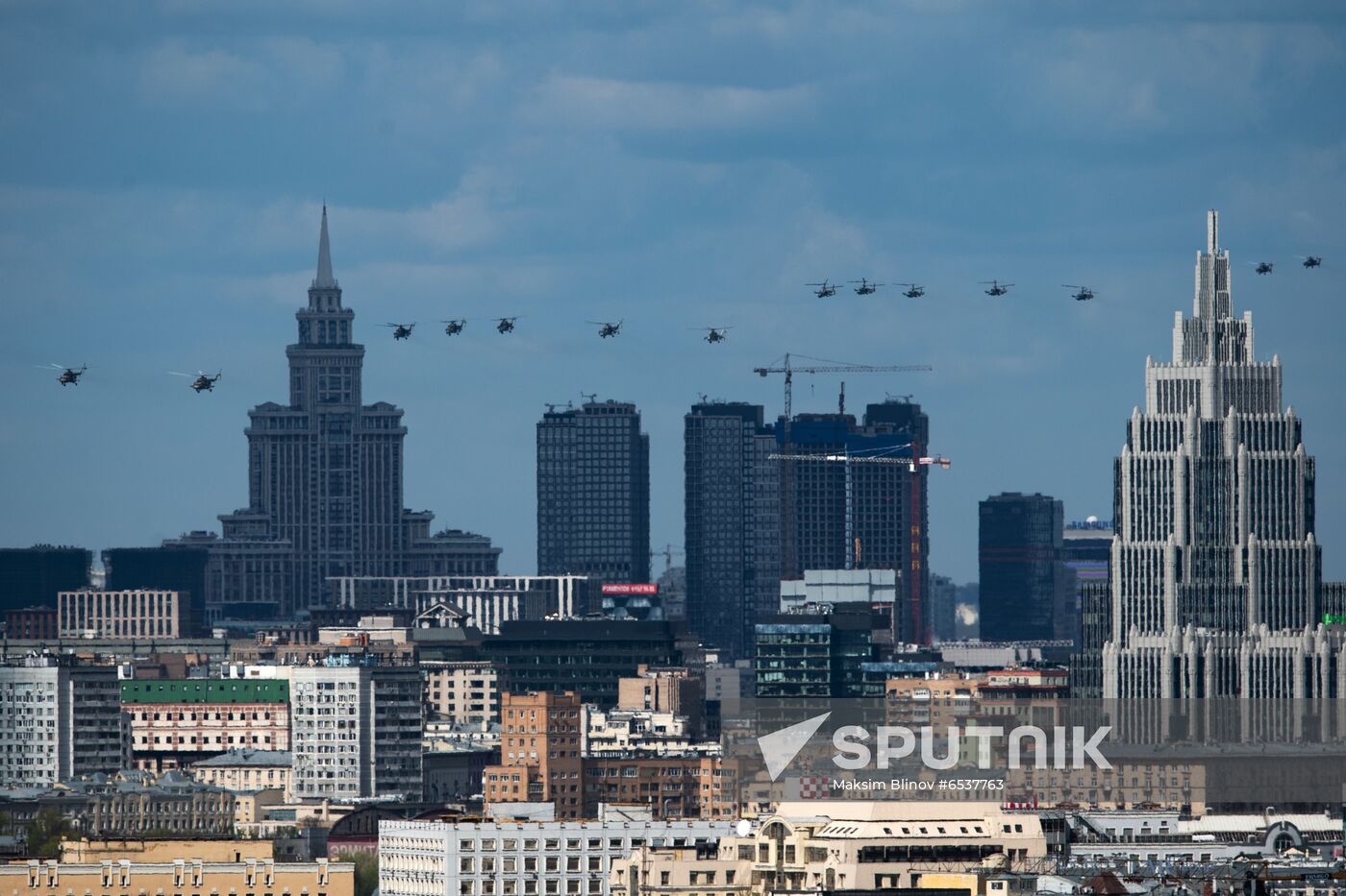 Russia Victory Day Parade Aerial Rehearsal