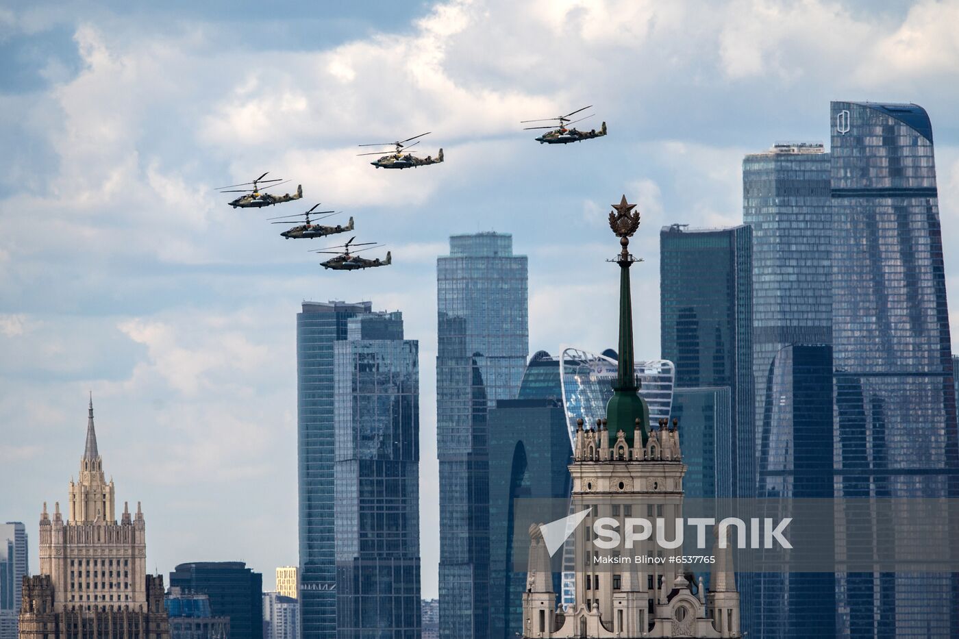 Russia Victory Day Parade Aerial Rehearsal