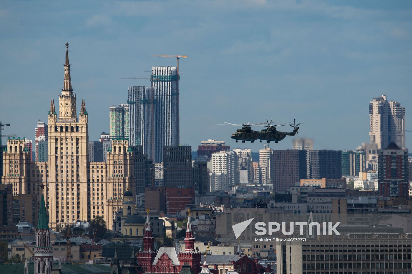 Russia Victory Day Parade Aerial Rehearsal