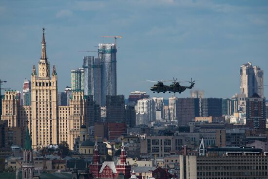 Russia Victory Day Parade Aerial Rehearsal