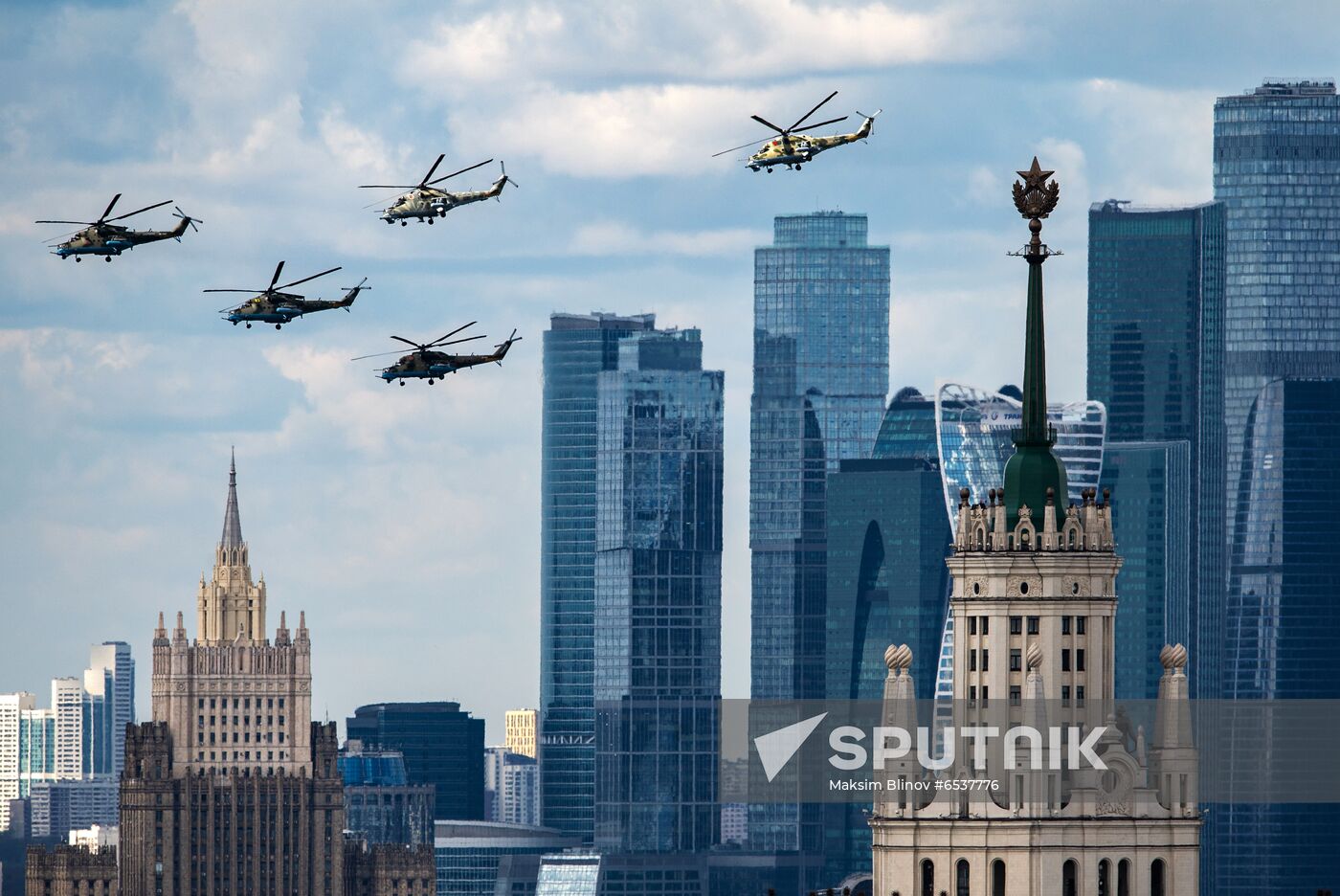 Russia Victory Day Parade Aerial Rehearsal