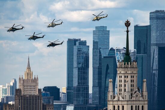 Russia Victory Day Parade Aerial Rehearsal