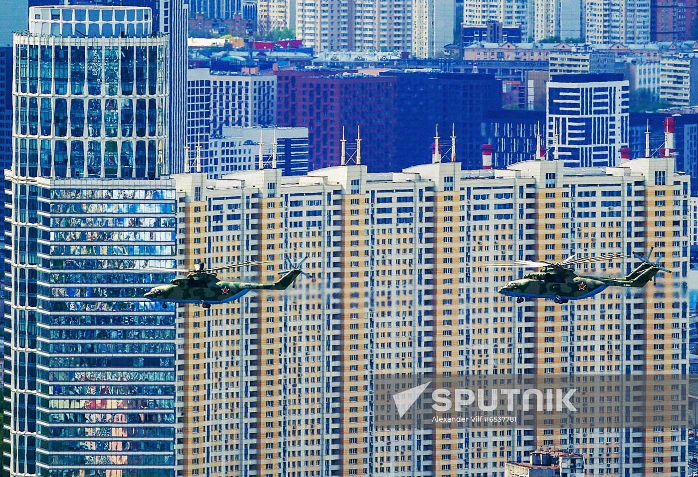 Russia Victory Day Parade Aerial Rehearsal
