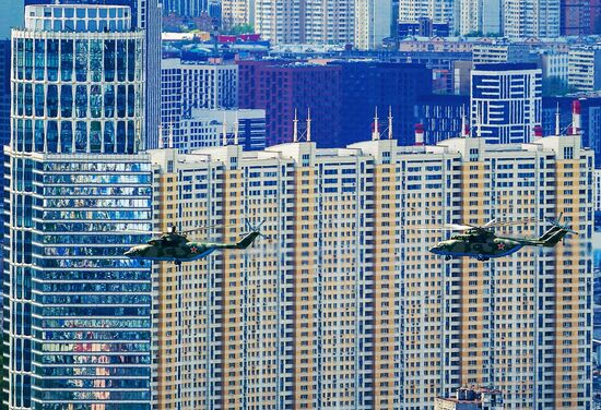 Russia Victory Day Parade Aerial Rehearsal