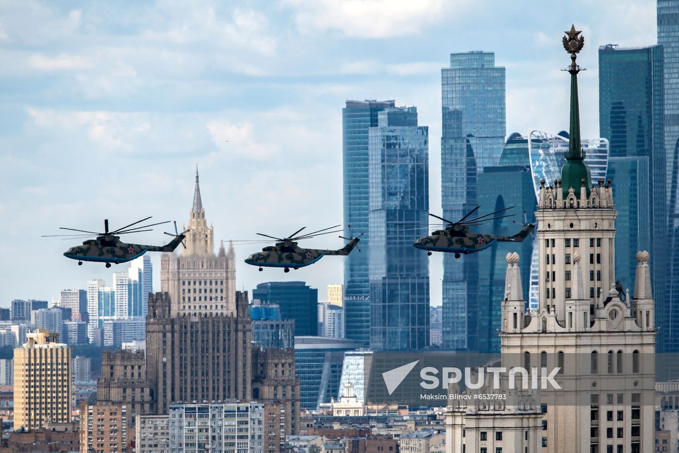 Russia Victory Day Parade Aerial Rehearsal