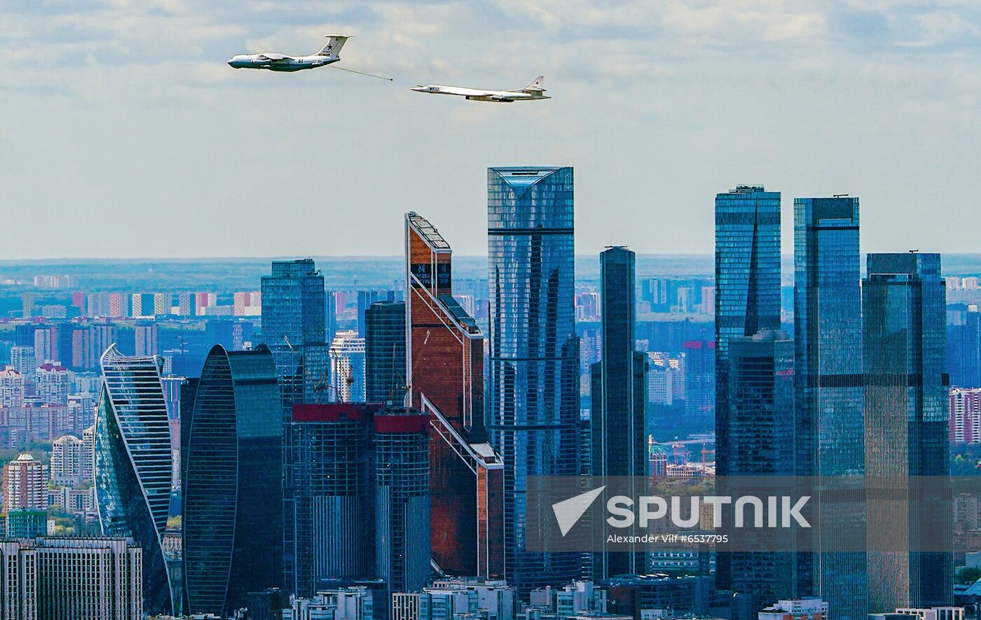 Russia Victory Day Parade Aerial Rehearsal