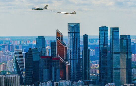 Russia Victory Day Parade Aerial Rehearsal