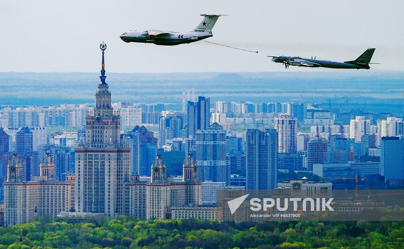 Russia Victory Day Parade Aerial Rehearsal
