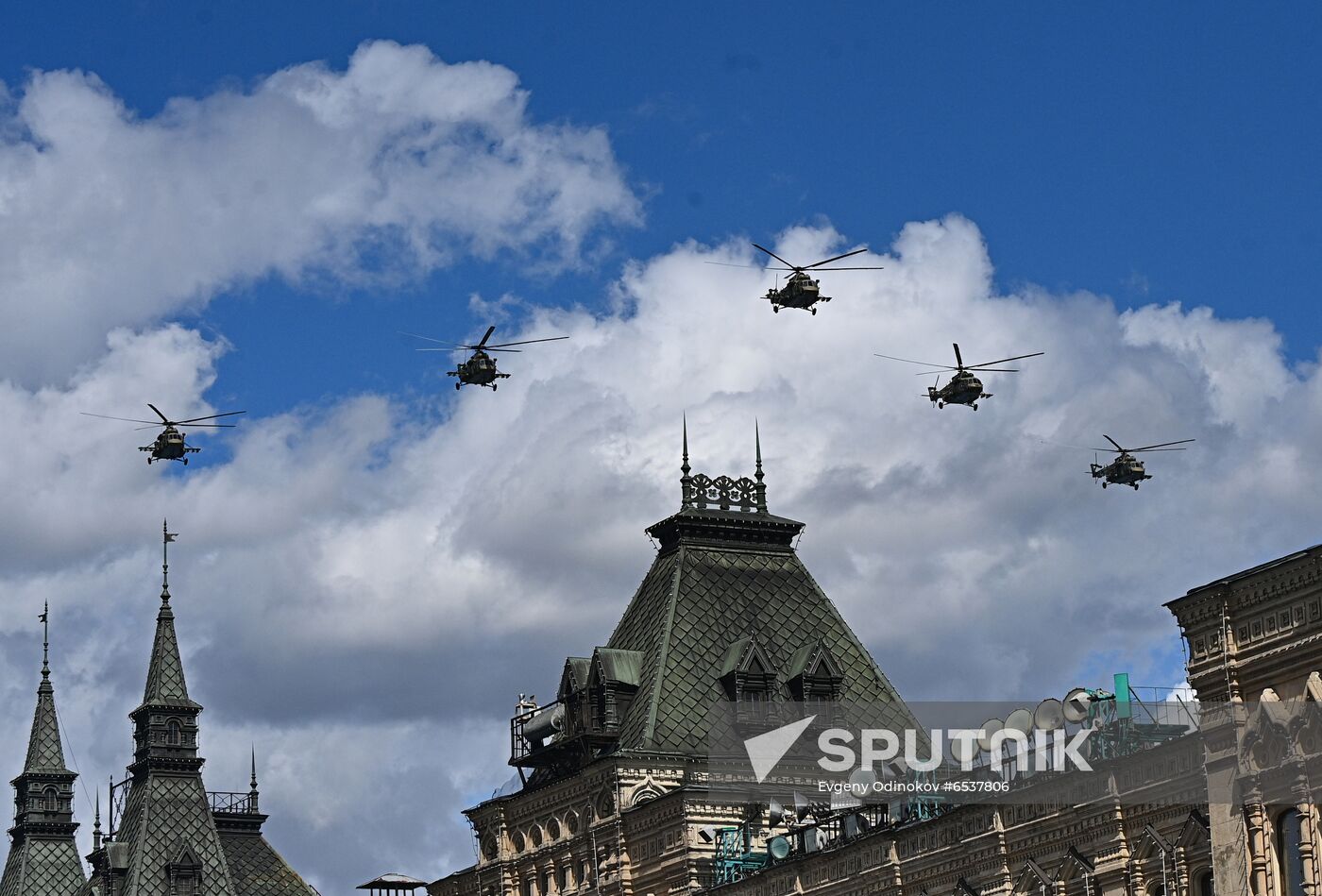 Russia Victory Day Parade Aerial Rehearsal