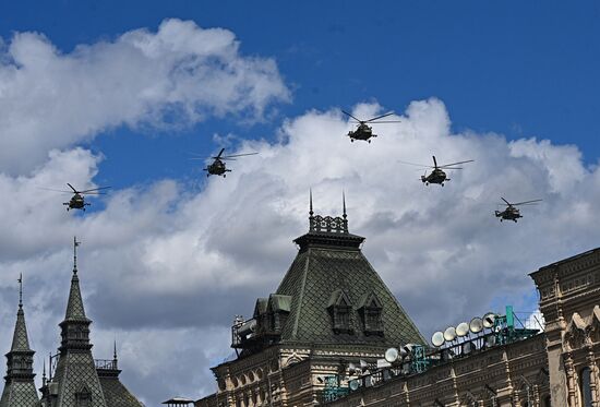 Russia Victory Day Parade Aerial Rehearsal