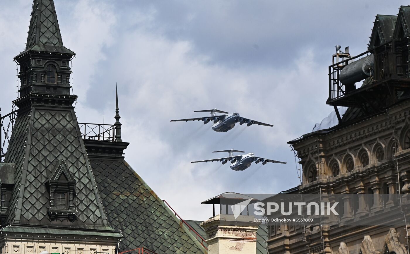 Russia Victory Day Parade Aerial Rehearsal