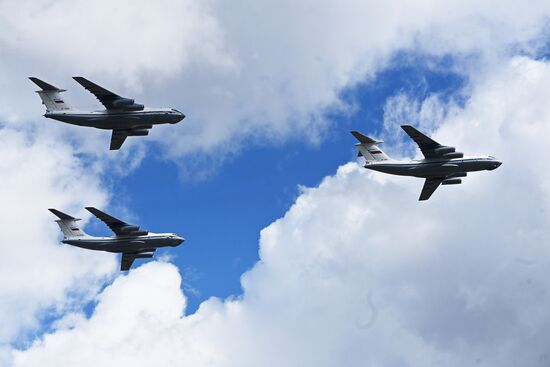Russia Victory Day Parade Aerial Rehearsal