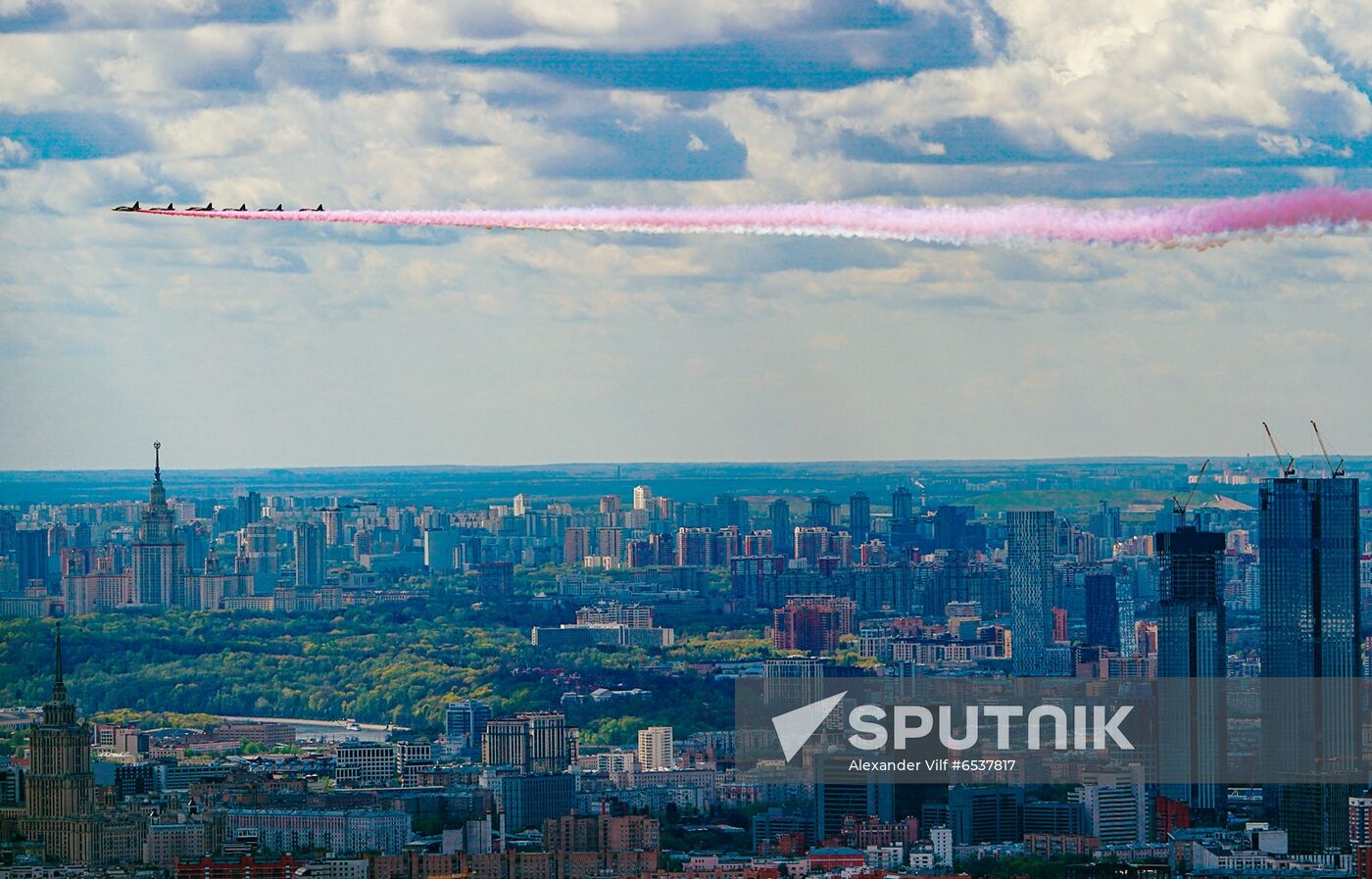 Russia Victory Day Parade Aerial Rehearsal