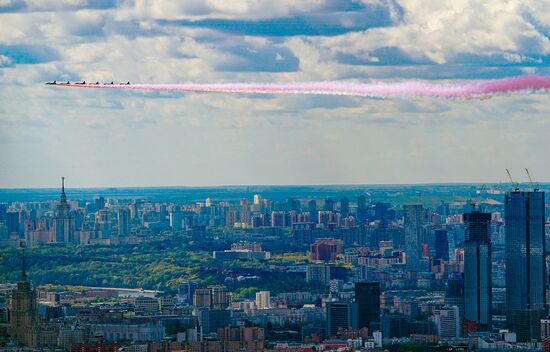 Russia Victory Day Parade Aerial Rehearsal
