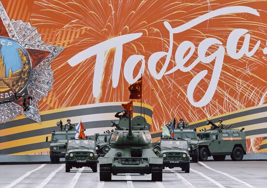 Russia St Petersburg Victory Day Parade Rehearsal