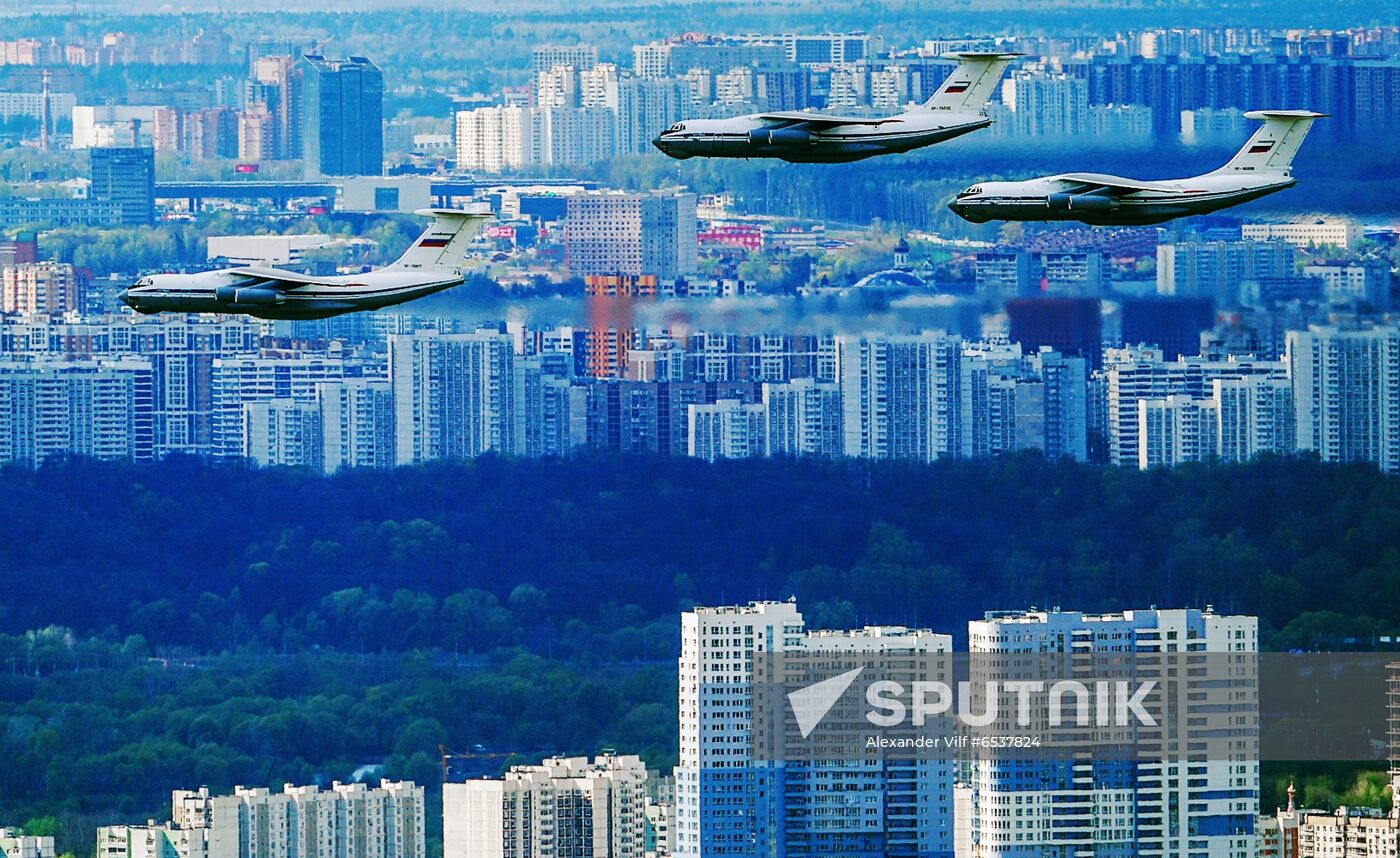 Russia Victory Day Parade Aerial Rehearsal