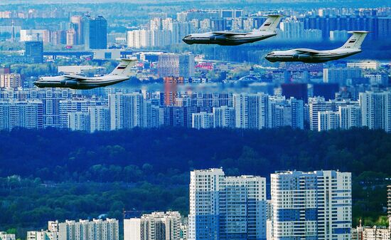Russia Victory Day Parade Aerial Rehearsal