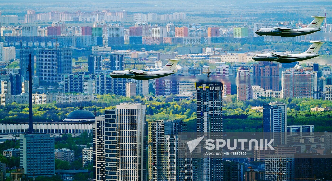 Russia Victory Day Parade Aerial Rehearsal