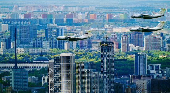 Russia Victory Day Parade Aerial Rehearsal
