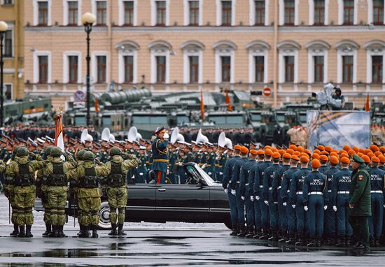 Russia St Petersburg Victory Day Parade Rehearsal