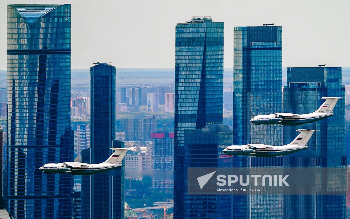 Russia Victory Day Parade Aerial Rehearsal