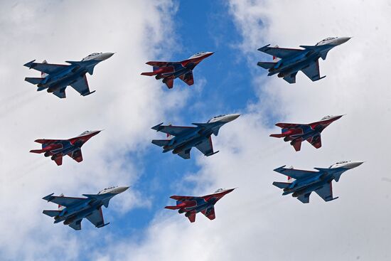 Russia Victory Day Parade Aerial Rehearsal