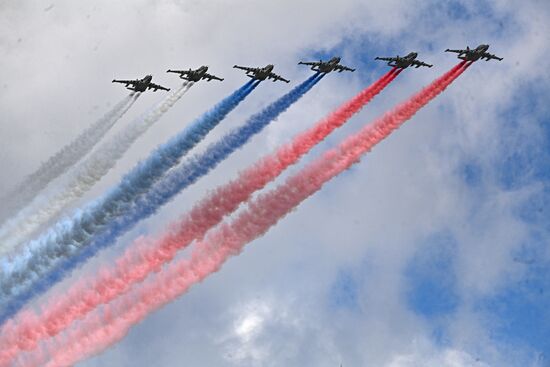 Russia Victory Day Parade Aerial Rehearsal