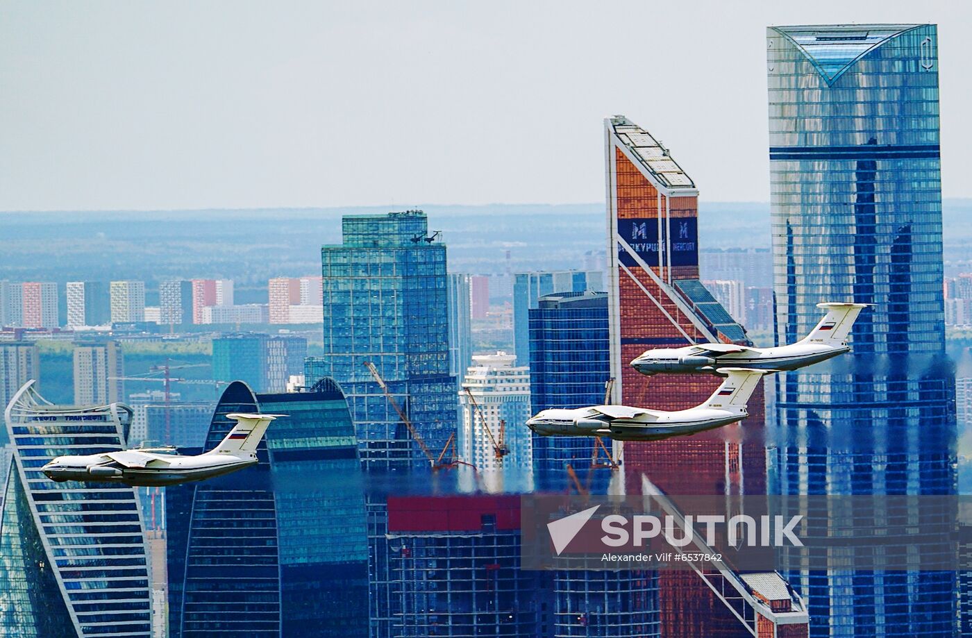 Russia Victory Day Parade Aerial Rehearsal