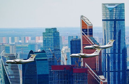 Russia Victory Day Parade Aerial Rehearsal