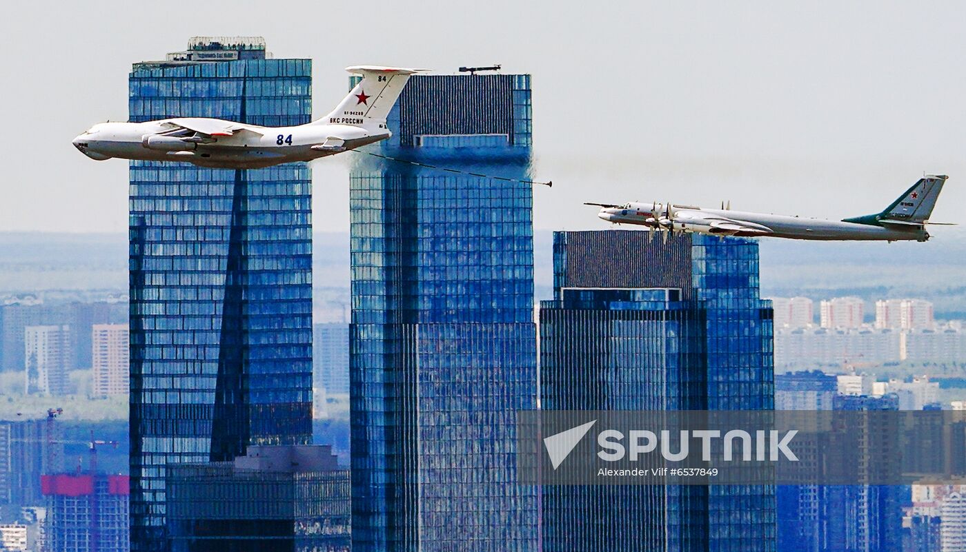 Russia Victory Day Parade Aerial Rehearsal