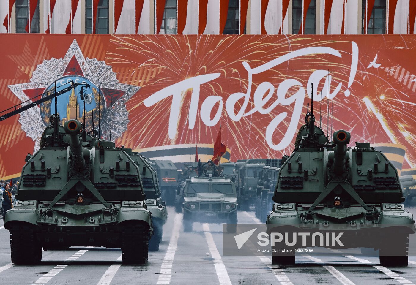 Russia St Petersburg Victory Day Parade Rehearsal